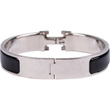 Hermès Silver Tone Clic Clac H Bracelet