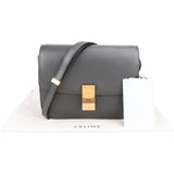 Celine Grey Calfskin Classic Box Bag Medium Crossbody Bag