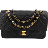 Chanel Quilted Lambskin 24K Gold Medium Double Flap Shoulder Bag