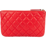 Chanel Quilted Caviar Leather CC Pouch