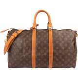 Louis Vuitton Monogram Canvas Keepall 45 Bandoulière Travel Bag