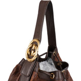 Gucci Guccissima Leather Drawstring Interlocking G Tassel Hobo Shoulder Bag