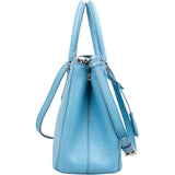 Prada Light Blue Saffiano Leather Small Galleria Handbag