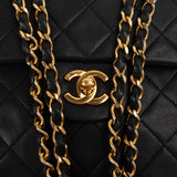 Chanel Quilted Lambskin Medium 24K Gold Double Flap Shoulder Bag