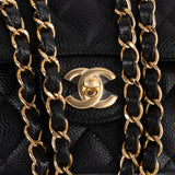 Chanel Quilted Caviar Leather Small Double Flap Shoulder Bag