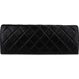 Chanel Glitter Quilted Suede Embelished CC East West Single Flap Clutch