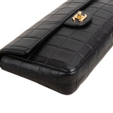 Chanel Quilted Lambskin 24K Gold Chocolate Bar Single Flap Shoulder Bag