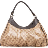 [🔄️B13 / F12] Gucci Monogram Crystal GG Canvas Abbey D-Ring Hobo Shoulder Bag - vintageandkickz