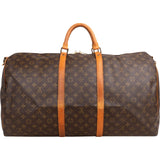 Louis Vuitton Monogram Canvas Keepall 60 Bandoulière Travel Bag