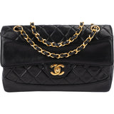 Chanel Quilted Lambskin 24K Gold Clip Single Flap Shoulder Bag
