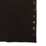 Chanel Brown Wool Emblem V-Neck Knit Top (FR 40 / DE 38)