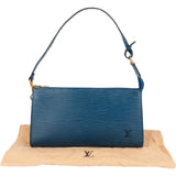 Louis Vuitton Blue Epi Leather Pochette Accessoires Handbag