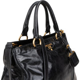 Prada Vitello Shine Leather Large Tote Handbag
