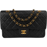 Chanel Quilted Lambskin 24K Gold Medium Double Flap Shoulder Bag