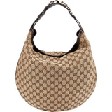 Gucci Monogram GG Canvas Horsebit Hobo Shoulder Bag