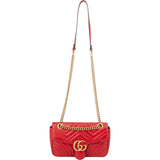 Gucci Chevron Matelassé Leather GG Marmont Medium Shoulder Crossbody Bag