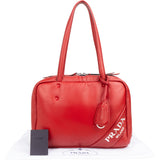 Prada Red Padded Soft Calfskin Shoulder Bag