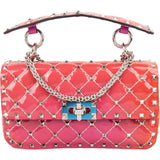 Valentino Garavani Ombre Quilted Patent Leather Rockstud Spike Small Crossbody Bag