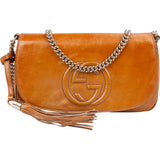 Gucci Grained Patent Leather GG Soho Chain Crossbody Bag