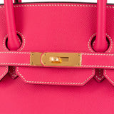 Hermès Rose Tyrien Epsom Leather Gold Birkin 35 Handbag