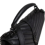 Saint Laurent Grain De Poudre Matelasse Leather Small Crossbody Handbag