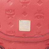 MCM Visetos Monogram Embossed Leather Patricia Saddle Shoulder Crossbody Bag
