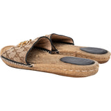 Gucci Monogram GG Canvas Espadrille Slide Sandal Sandals (39)