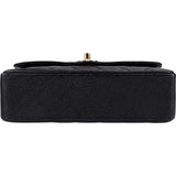 Chanel Quilted Caviar Leather Gold Small Double Flap Shoulder Bag