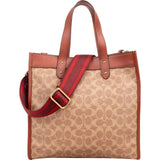 Coach Monogram Signature & Horse Carriage Canvas Field Tote Handbag