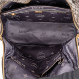 MCM Visetos Python Embossed Studded Stark Large Backpack