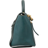 Céline Petrol Leather Grained Calfskin Belt Handbag
