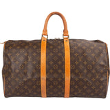 Louis Vuitton Monogram Canvas Keepall 50 Travel Bag