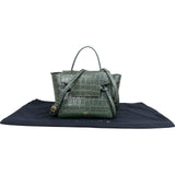 Celine Dark Green Crocodile Embossed Belt Nano Handbag