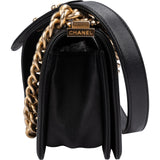 Chanel Quilted Calfskin Small Boy Single Flap Crossbody Bag