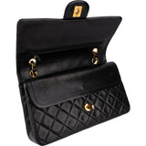 Chanel Quilted Lambskin 24K Gold Medium Double Flap Shoulder Bag