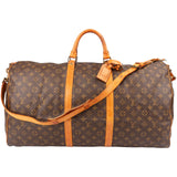 Louis Vuitton Monogram Canvas Keepall 60 Bandoulière Travel Bag