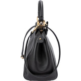 Fendi Black Leather Peekaboo Small Handbag