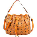 MCM Monogram Visetos Drawstring Bucket Crossbody Bag