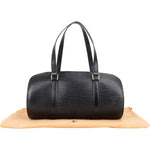 Louis Vuitton Noir Epi Leather Soufflot Handbag - vintageandkickz