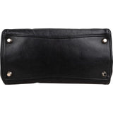 Miu Miu Black Calfskin Frame Turnlock Satchel Handbag