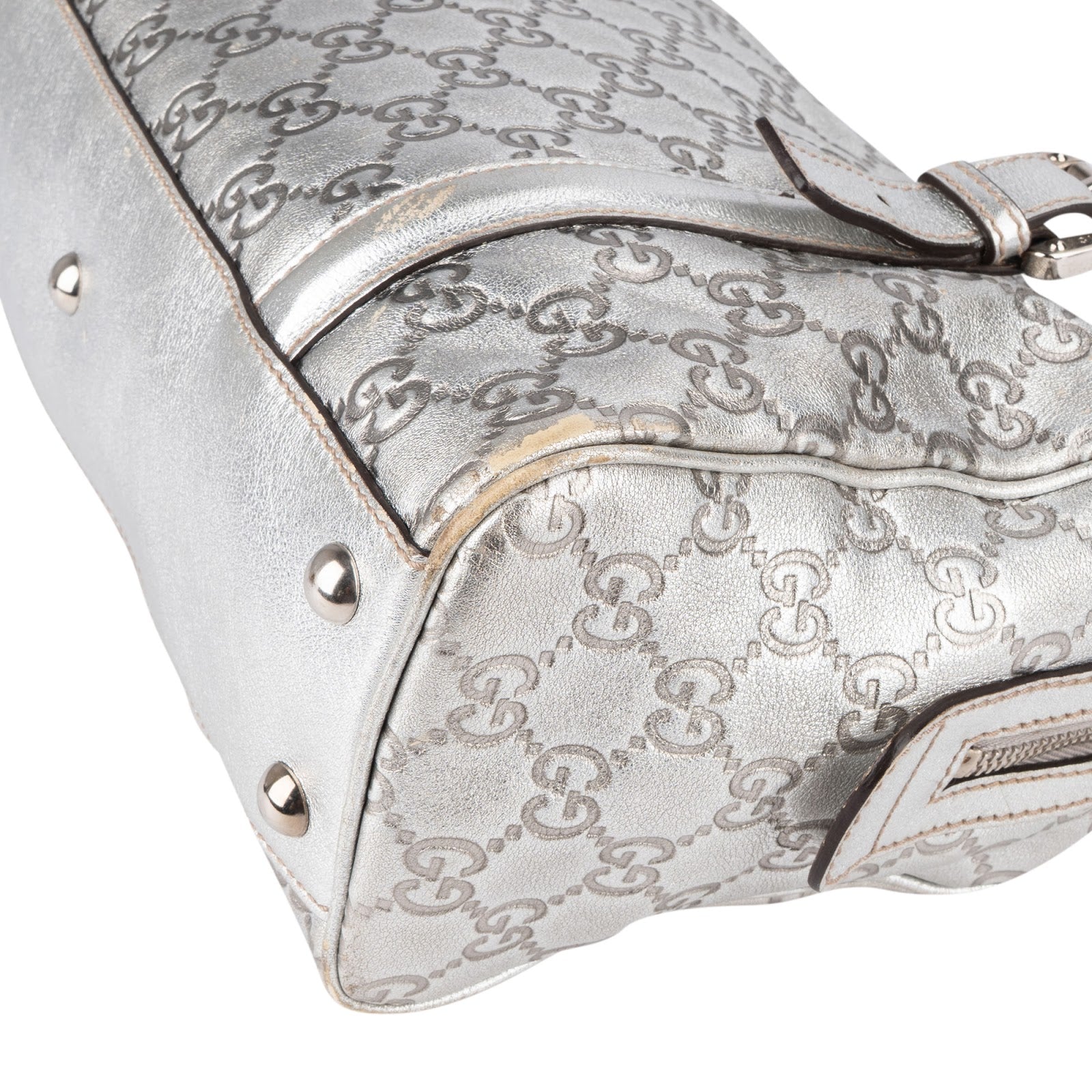 [🔄️B11 / F06] Gucci Guccissima Leather Interlocking G Boston Bag Handbag - vintageandkickz