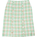 Chanel Green Multicolor Tweed Skirt (FR 44 / DE 42)