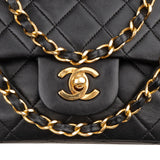 Chanel Quilted Lambskin 24K Gold Medium Double Flap Shoulder Bag