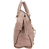 Balenciaga Mauve Leather City Handbag