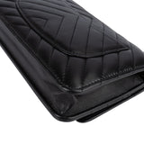 Chanel Quilted Chevron Lambskin Wallet on Chain Crossbody Bag