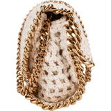 Stella McCartney Crochet Falabella Fold Over Clutch Crossbody Bag