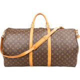 Louis Vuitton Monogram Canvas Keepall 60 Bandoulière Travel Bag