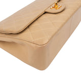 Chanel Quilted Lambskin 24K Gold Double Flap Shoulder Bag