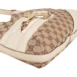 Gucci Monogram GG Canvas Horsebit Web Shoulder Bag
