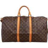 Louis Vuitton Monogram Canvas Keepall 50 Bandoulière Travel Bag
